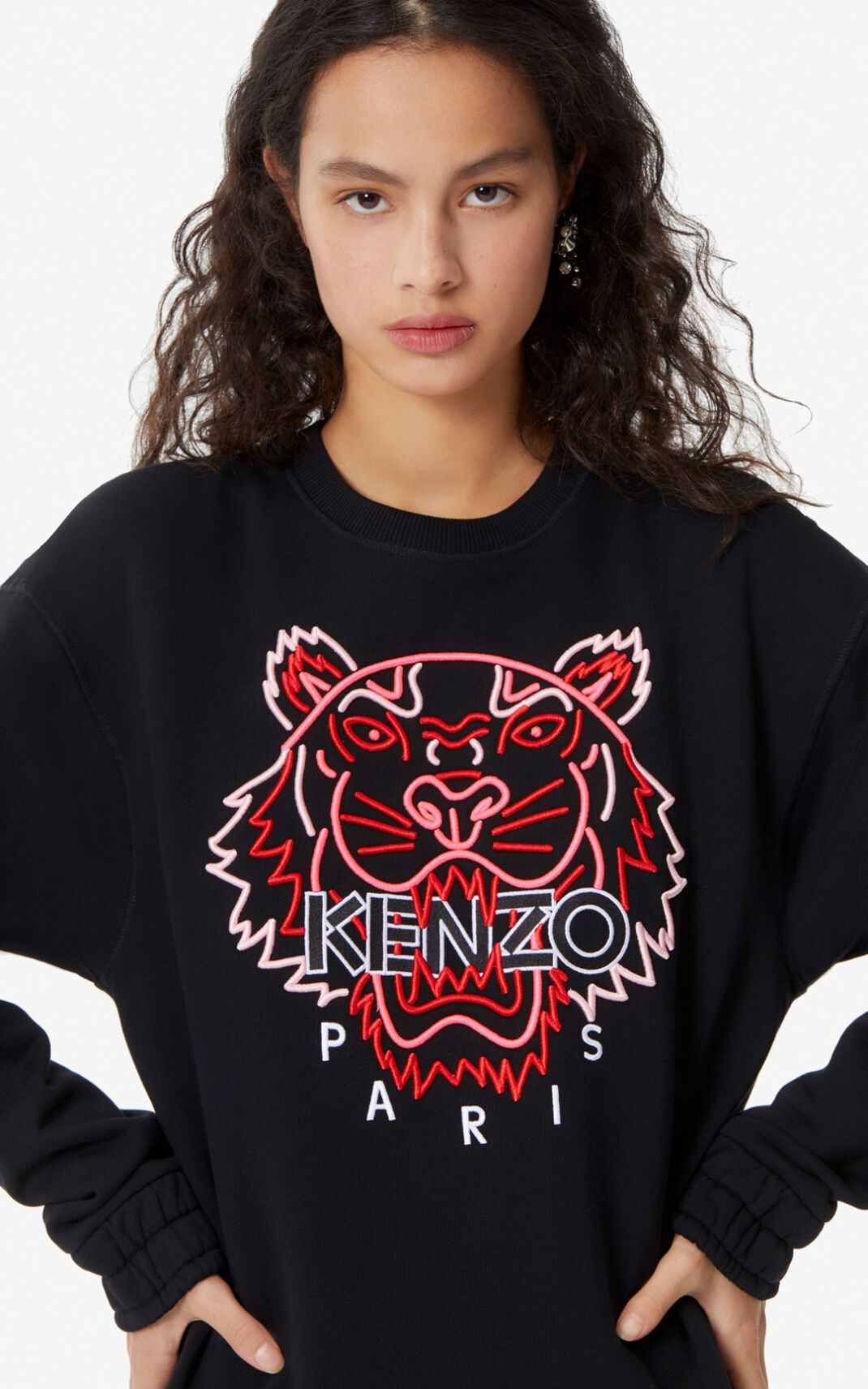 Sudadera Kenzo Neon Tiger Mujer Negras - SKU.6365550